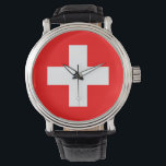 Schweiz Armbandsur<br><div class="desc">Schweiz flagga</div>