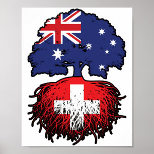 Schweiz Australiska Australiens Träd Roots Poster