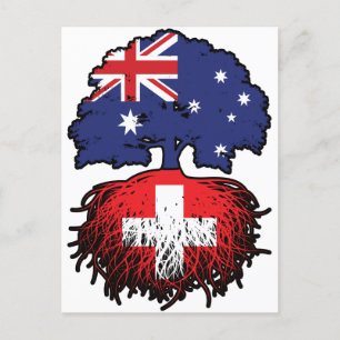 Schweiz Australiska Australiens Träd Roots Vykort