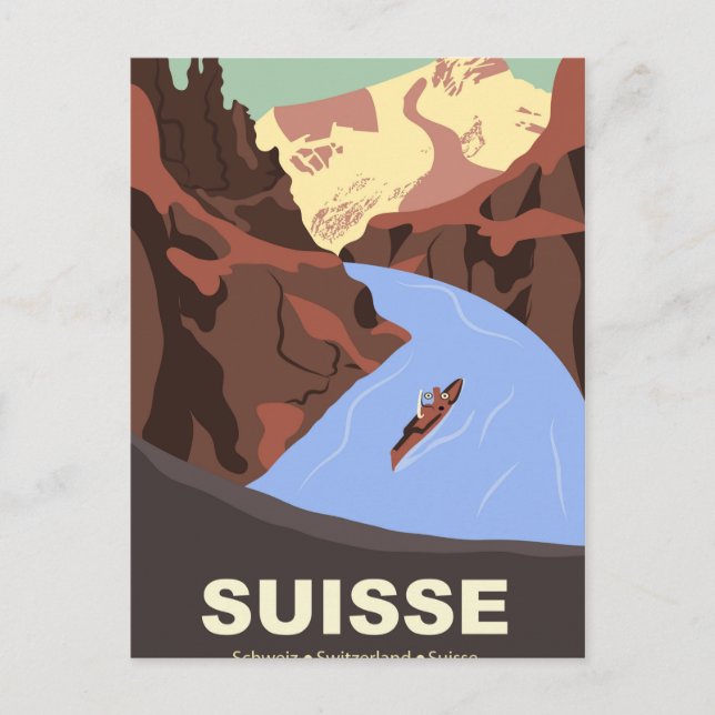 Schweiz Berg Vykort (Framsida)