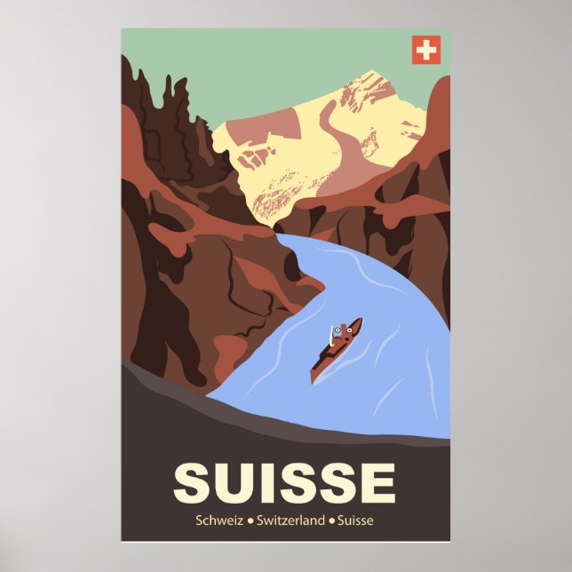 Schweiz bergen poster (Framsidan)