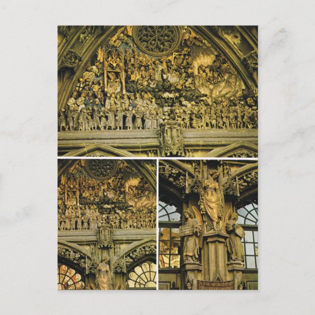 Schweiz, Bern-katedralen, som sköter sig på dörr Vykort (Framsida)