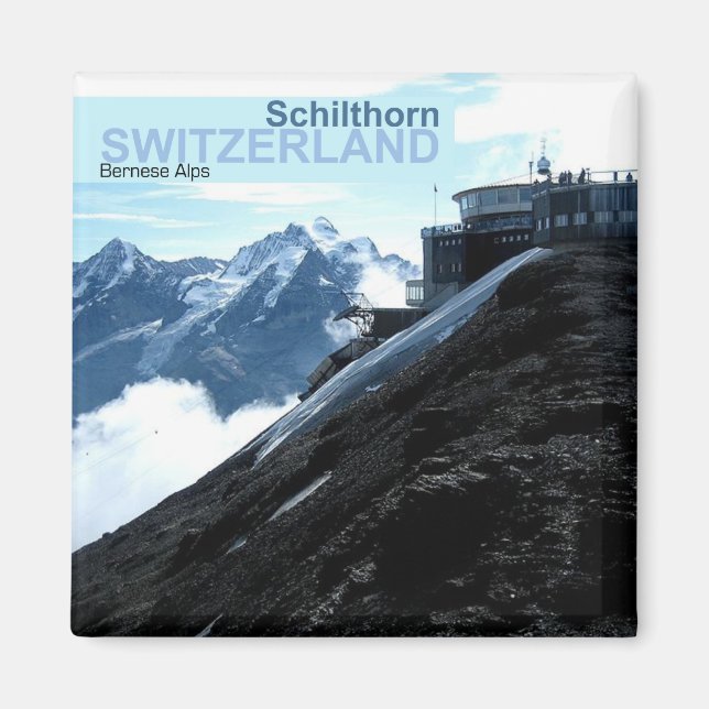 Schweiz Bernese Alpernas Photo Travel Magnets Magnet (Framsidan)