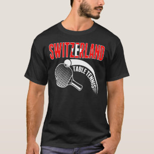 Schweiz Bord Tennis Support Swiss Ping Pong T Shirt