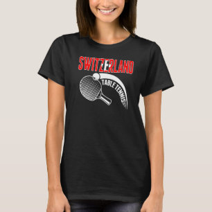 Schweiz Bord Tennis Support Swiss Ping Pong T Shirt