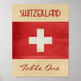Schweiz Bordsnummer Poster