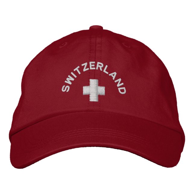 Schweiz Cap Broderad Keps (Framsida)
