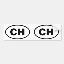 Schweiz CH European oval Bildekal