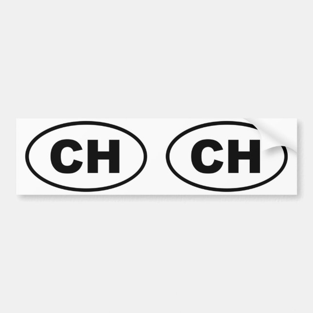 Schweiz CH European oval Bildekal (Framsidan)