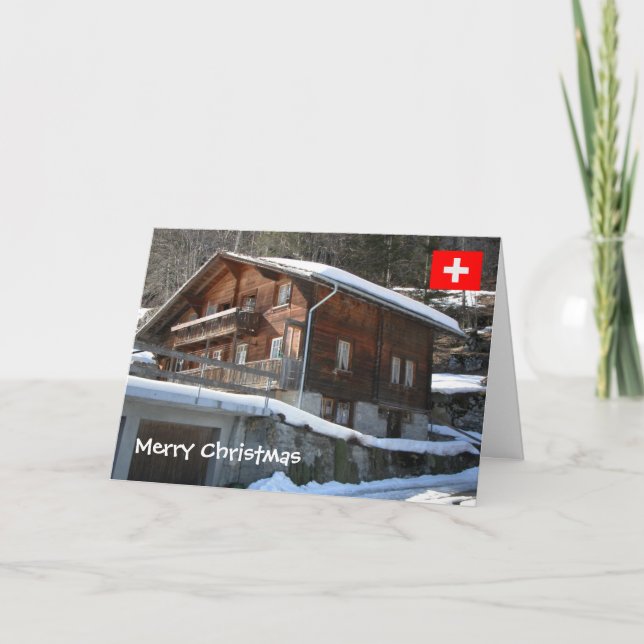 Schweiz, Chalet i byn Helgkort (Framsida)