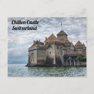 Schweiz Chillon Castle Travel Photo Vykort