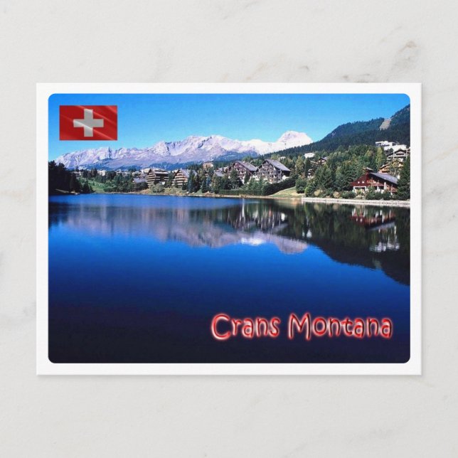Schweiz - Crans Montana - Vykort (Framsida)