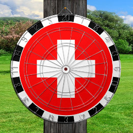 Schweiz Dartboard och schweiziska Flagga/spel boar Darttavla