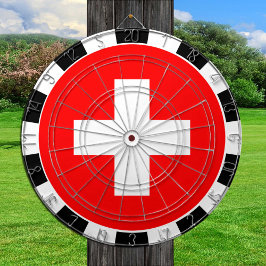 Schweiz Dartboard och schweiziska Flagga/spel boar Darttavla