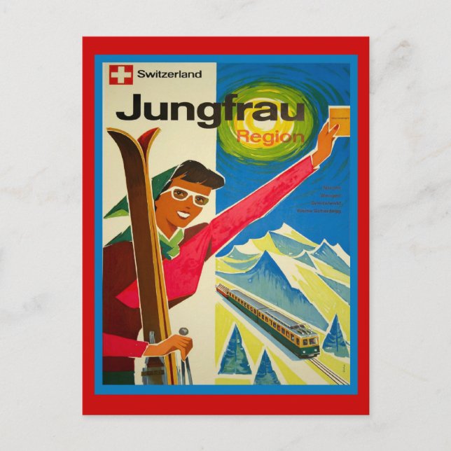 Schweiz djungelområde vykort (Framsida)