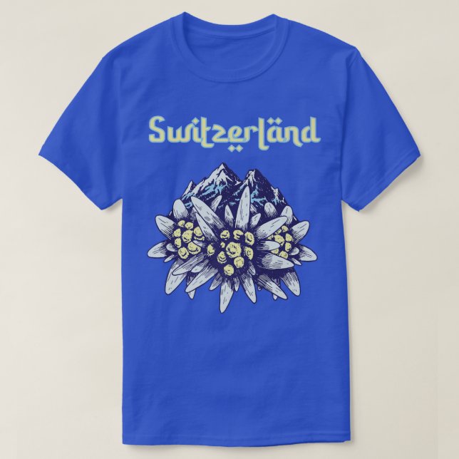 Schweiz Edelweiss Alpernas Souvenir Mountain Hikin T Shirt (Design framsida)