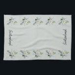 Schweiz Edelweiss-blommor Kökshandduk<br><div class="desc">Schweiziska kökshanddukar av Edelweiss. Schweiz manushanddukar med Edelweiss-blommor.</div>