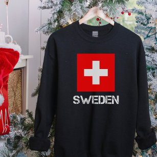 Schweiz eller Sverige Flagga? Är det inte samma sa T Shirt