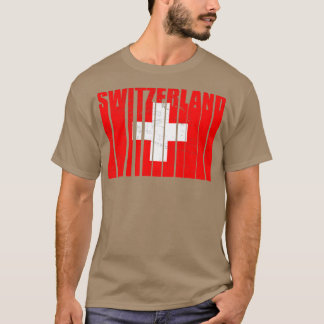 Schweiz Flagga1 T Shirt
