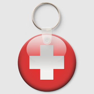 Schweiz Flagga 2.0 Nyckelring