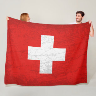 Schweiz-Flagga-A-teatern av schweiziskt kulturarv Fleecefilt