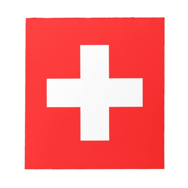Schweiz Flagga Anteckningsblock (Framsida)