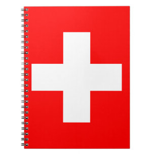 Schweiz flagga anteckningsbok