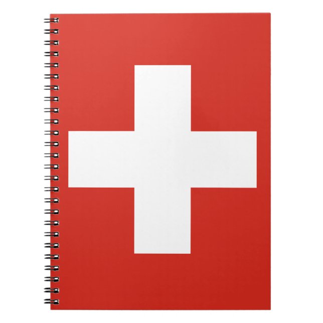 Schweiz flagga anteckningsbok (Framsidan)