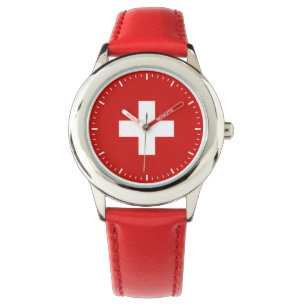 Schweiz flagga armbandsur