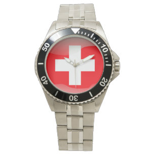Schweiz flagga armbandsur