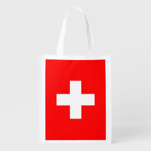 Schweiz Flagga Återanvändbar Påse