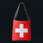 Schweiz Flagga Axelväska<br><div class="desc">Schweiz Flagga</div>