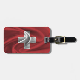 Schweiz flagga bagagebricka