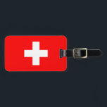 Schweiz Flagga Bagagebricka<br><div class="desc">Schweiz Flagga</div>