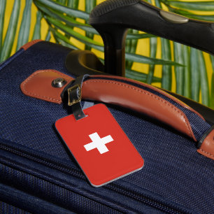Schweiz flagga bagagebricka