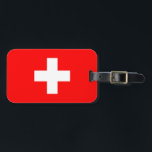 Schweiz Flagga Bagagebricka<br><div class="desc">Schweiz Flagga</div>