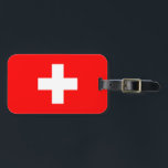 Schweiz Flagga Bagagebricka<br><div class="desc">Schweiz Flagga</div>