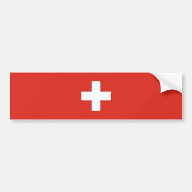 Schweiz flagga bildekal (Framsidan)
