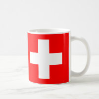 Schweiz Flagga Ceramic Mugg