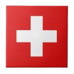 Schweiz Flagga Ceramic Tile Kakelplatta<br><div class="desc">Denna utformning består av den schweiziska flagga som är nyformad för att passa den kvadratiska plattan yta. En dekorativ och nyttig artikel som skulle ge en perfekt till dem som vill minnas Schweiz.</div>