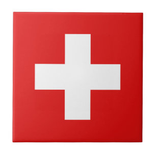 Schweiz Flagga Ceramic Tile Kakelplatta