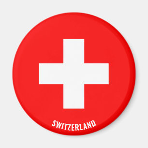 Schweiz Flagga Charming Patriotic Magnet