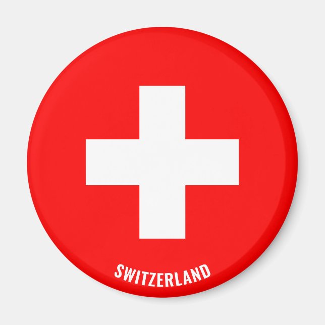 Schweiz Flagga Charming Patriotic Magnet (Framsidan)
