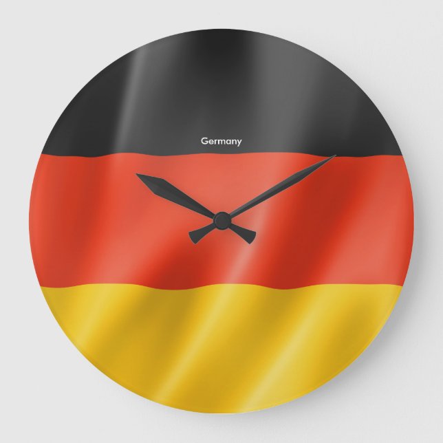 Schweiz flagga for Round-Large-Wall-Clock Stor Klocka (Framsida)