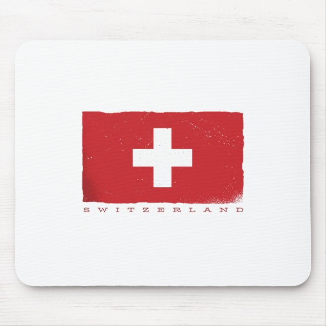 SCHWEIZ Flagga för Schweiz Älskare Musmatta (Framsidan)
