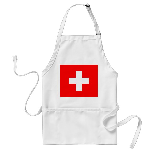 Schweiz Flagga Förkläde (Framsidan)