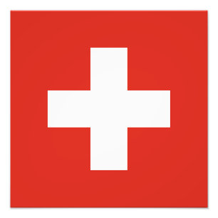 Schweiz flagga fototryck