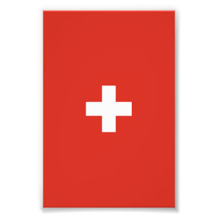 Schweiz flagga fototryck