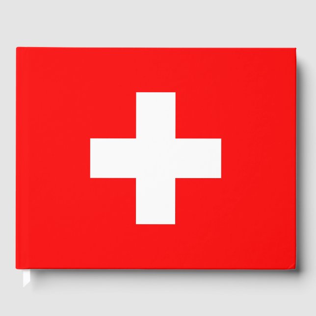 Schweiz Flagga Gästböcker (Framsida)