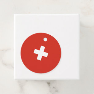 Schweiz flagga gåvor etiketter
